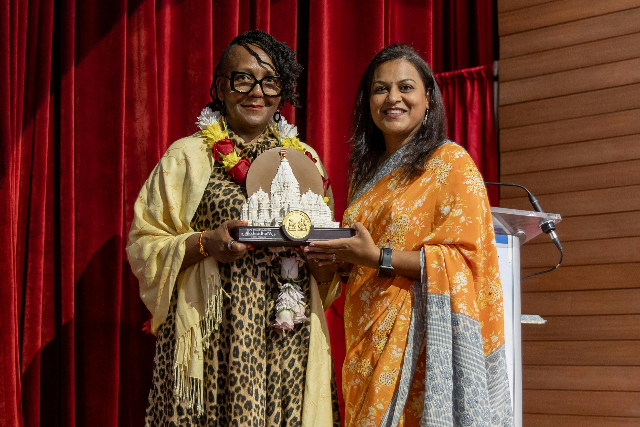 Celebrating Legacy: Ndileka Mandela Inspired by Unity and Servitude at BAPS Swaminarayan Akshardham